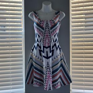 Sleeveless Ikat Dress with Cut Out, NWT